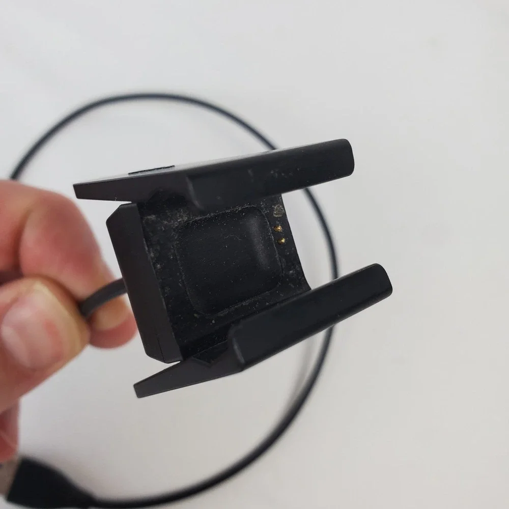 Fitbit Charge 2 Black Band w/ Cable, Extra Band - CRACKED SCREEN FOR PARTS